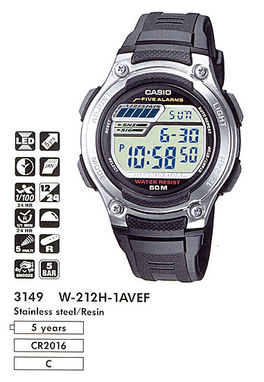 Casio W-212H-1A