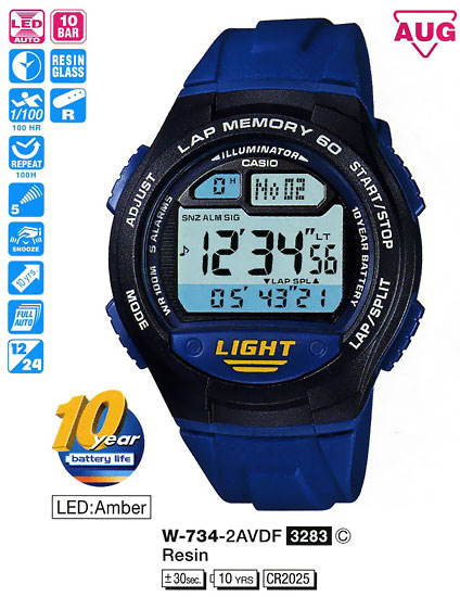 Casio W-734-2A