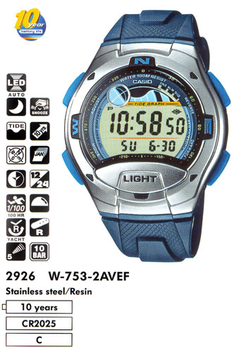Casio W-753-2A