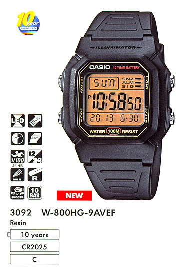 Casio W-800HG-9A