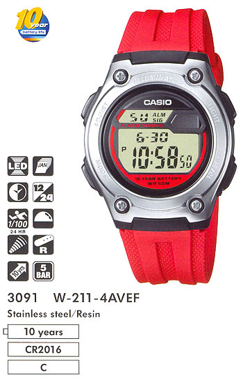 Casio W-211-4A