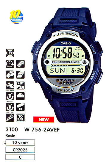 Casio W-756-2A